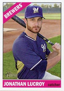 #445a Jonathan Lucroy - Milwaukee Brewers - 2015 Topps Heritage Baseball