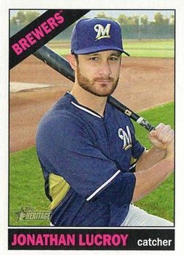 #445b Jonathan Lucroy - Milwaukee Brewers - 2015 Topps Heritage Baseball