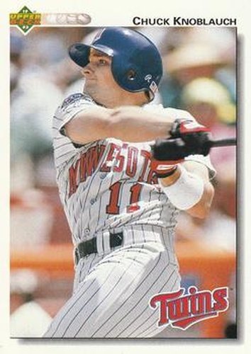 #446 Chuck Knoblauch - Minnesota Twins - 1992 Upper Deck Baseball