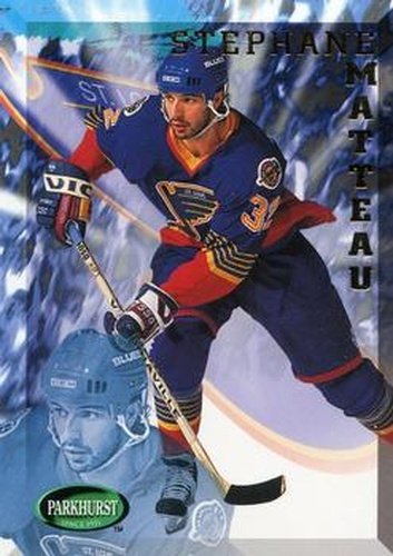 #446 Stephane Matteau - St. Louis Blues - 1995-96 Parkhurst International Hockey
