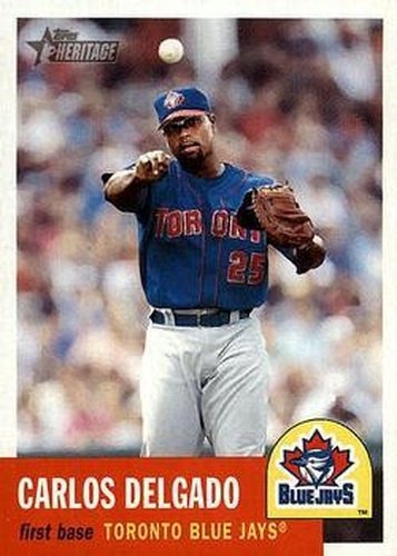 #446 Carlos Delgado - Toronto Blue Jays - 2002 Topps Heritage Baseball