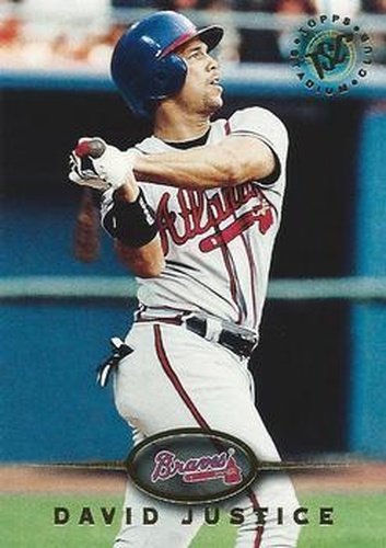 #446 David Justice - Atlanta Braves - 1995 Stadium Club Baseball
