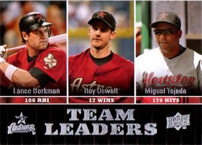 #446 Lance Berkman / Roy Oswalt / Miguel Tejada - Houston Astros - 2009 Upper Deck Baseball