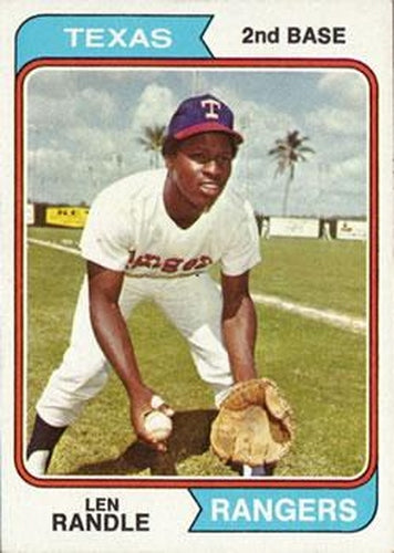 #446 Len Randle - Texas Rangers - 1974 Topps Baseball