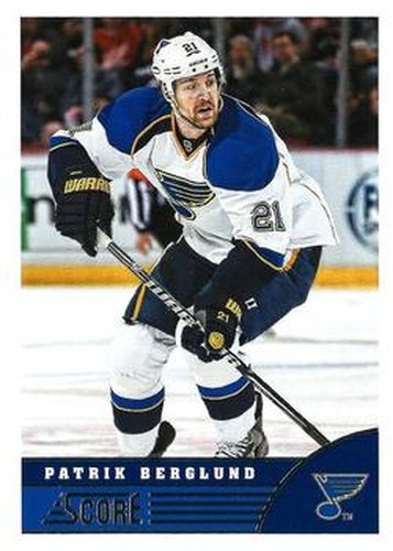 #446 Patrik Berglund - St. Louis Blues - 2013-14 Score Hockey