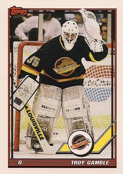 #446 Troy Gamble - Vancouver Canucks - 1991-92 Topps Hockey