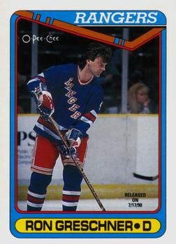 #447 Ron Greschner - New York Rangers - 1990-91 O-Pee-Chee Hockey