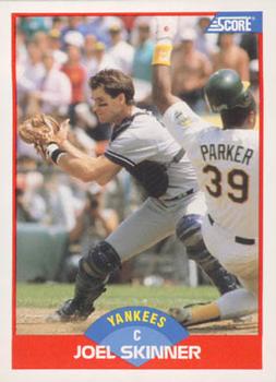 #447 Joel Skinner - New York Yankees - 1989 Score Baseball