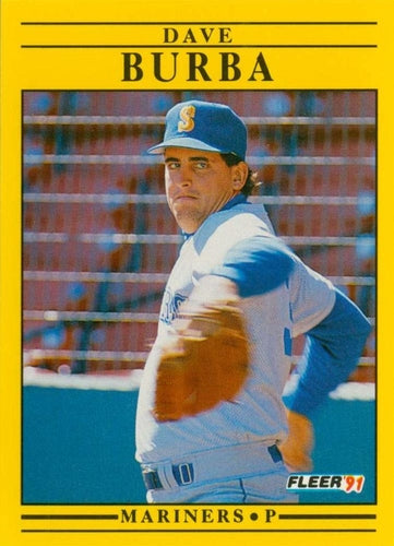 #447 Dave Burba - Seattle Mariners - 1991 Fleer Baseball
