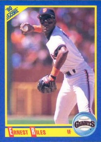 #447 Ernest Riles - San Francisco Giants - 1990 Score Baseball