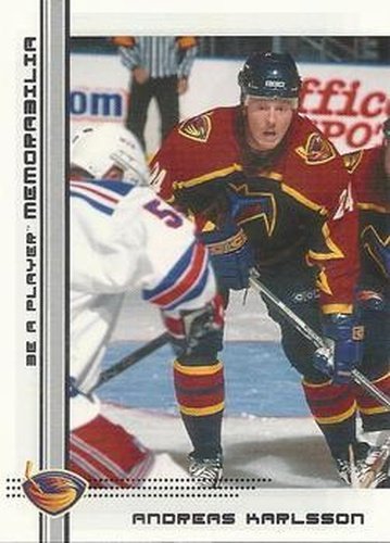 #447 Andreas Karlsson - Atlanta Thrashers - 2000-01 Be a Player Memorabilia Hockey