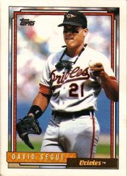 #447 David Segui - Baltimore Orioles - 1992 Topps Baseball