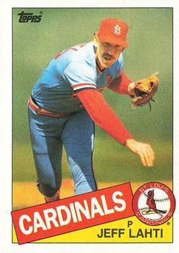 #447 Jeff Lahti - St. Louis Cardinals - 1985 Topps Baseball