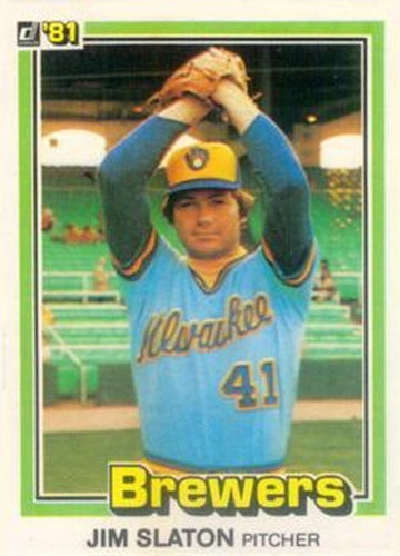 #447 Jim Slaton - Milwaukee Brewers - 1981 Donruss Baseball