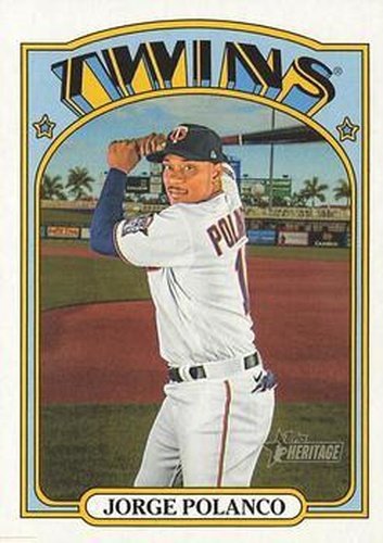 #447 Jorge Polanco - Minnesota Twins - 2021 Topps Heritage Baseball