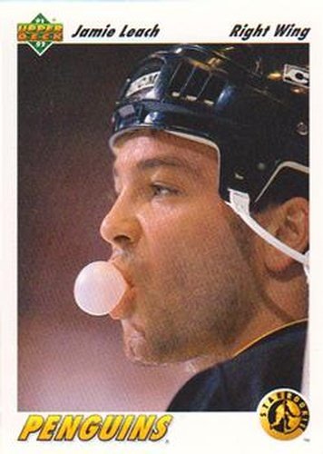 #447 Jamie Leach - Pittsburgh Penguins - 1991-92 Upper Deck Hockey
