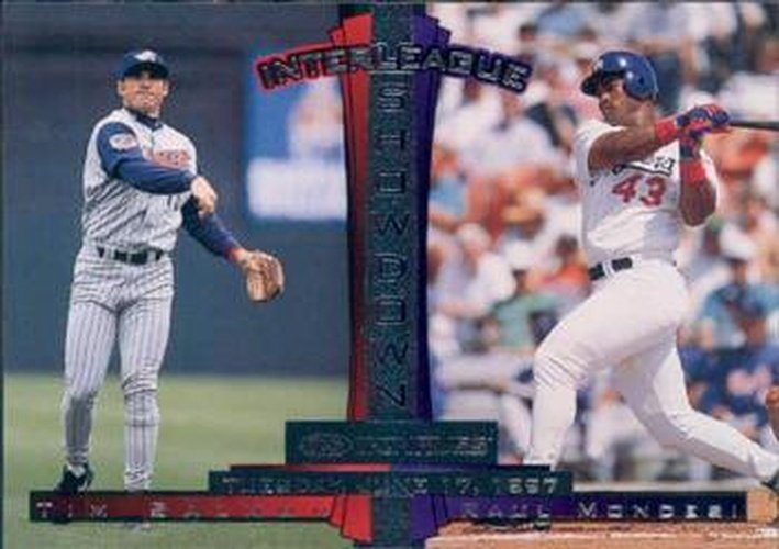 #447 Raul Mondesi / Tim Salmon- Los Angeles Dodgers / Anaheim Angels - 1997 Donruss Baseball