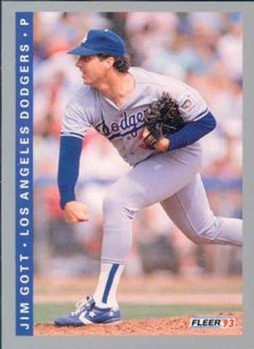 #447 Jim Gott - Los Angeles Dodgers - 1993 Fleer Baseball