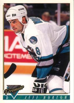 #447 Jeff Norton - San Jose Sharks - 1993-94 O-Pee-Chee Premier Hockey