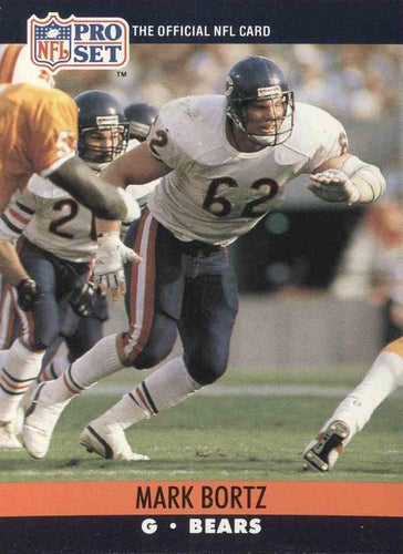 #447 Mark Bortz - Chicago Bears - 1990 Pro Set Football