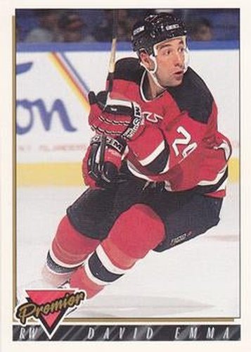 #448 David Emma - New Jersey Devils - 1993-94 Topps Premier Hockey