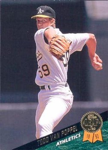 #448 Todd Van Poppel - Oakland Athletics - 1993 Leaf Baseball