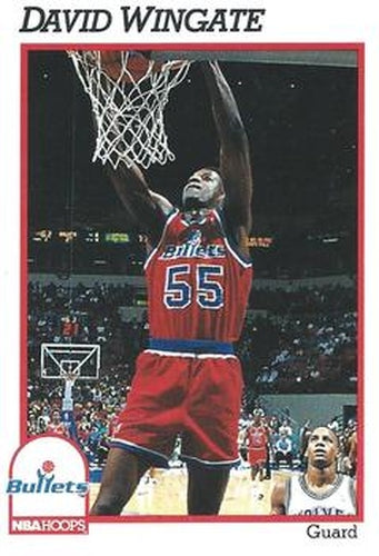 #448 David Wingate - Washington Bullets - 1991-92 Hoops Basketball
