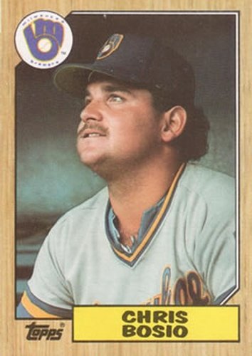 #448 Chris Bosio - Milwaukee Brewers - 1987 Topps Baseball