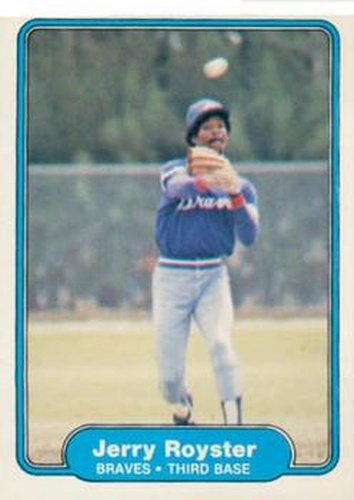 #448 Jerry Royster - Atlanta Braves - 1982 Fleer Baseball
