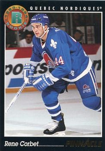 #448 Rene Corbet - Quebec Nordiques - 1993-94 Pinnacle Hockey
