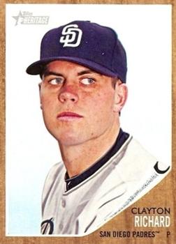 #448 Clayton Richard - San Diego Padres - 2011 Topps Heritage Baseball
