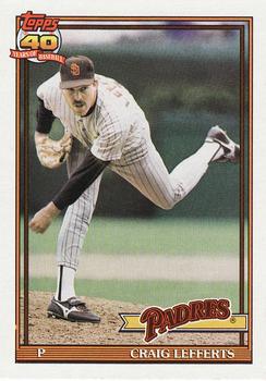 #448 Craig Lefferts - San Diego Padres - 1991 Topps Baseball