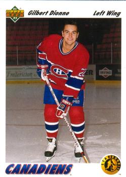 #448 Gilbert Dionne - Montreal Canadiens - 1991-92 Upper Deck Hockey