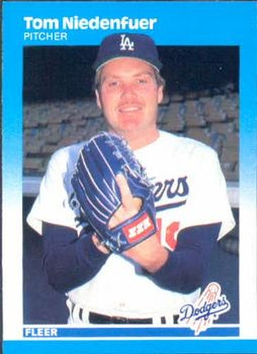 #448 Tom Niedenfuer - Los Angeles Dodgers - 1987 Fleer Baseball