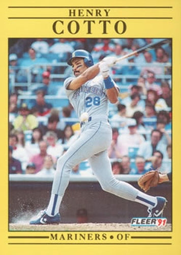 #448 Henry Cotto - Seattle Mariners - 1991 Fleer Baseball