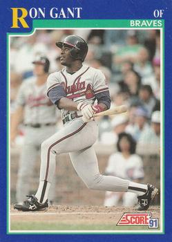 #448 Ron Gant - Atlanta Braves - 1991 Score Baseball