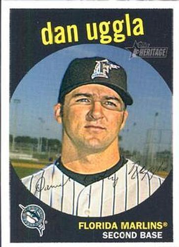 #448 Dan Uggla - Florida Marlins - 2008 Topps Heritage Baseball