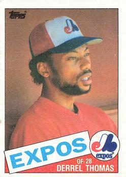 #448 Derrel Thomas - Montreal Expos - 1985 Topps Baseball