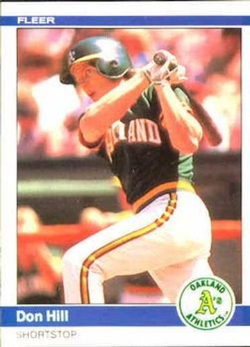 #448 Don Hill - Oakland Athletics - 1984 Fleer Baseball