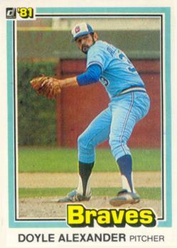 #448 Doyle Alexander - Atlanta Braves - 1981 Donruss Baseball