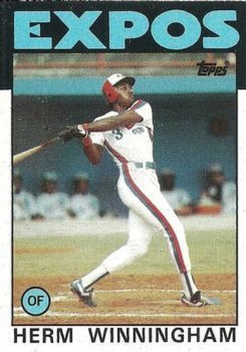 #448 Herm Winningham - Montreal Expos - 1986 Topps Baseball