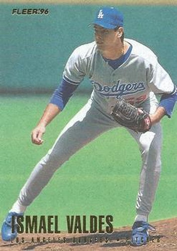#448 Ismael Valdes - Los Angeles Dodgers - 1996 Fleer Baseball