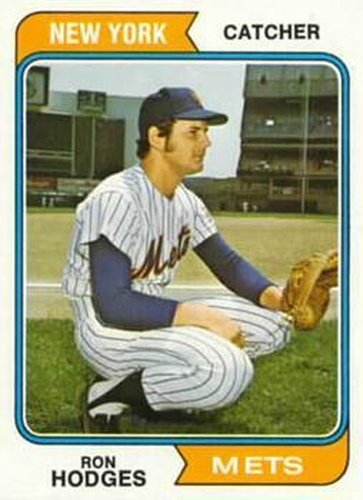 #448 Ron Hodges - New York Mets - 1974 Topps Baseball