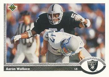 #448 Aaron Wallace - Los Angeles Raiders - 1991 Upper Deck Football