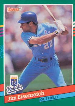#448 Jim Eisenreich - Kansas City Royals - 1991 Donruss Baseball