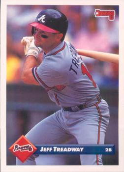 #448 Jeff Treadway - Atlanta Braves - 1993 Donruss Baseball