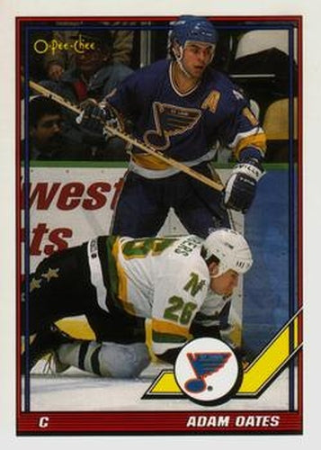 #448 Adam Oates - St. Louis Blues - 1991-92 O-Pee-Chee Hockey