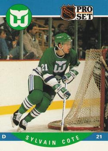 #448 Sylvain Cote - Hartford Whalers - 1990-91 Pro Set Hockey