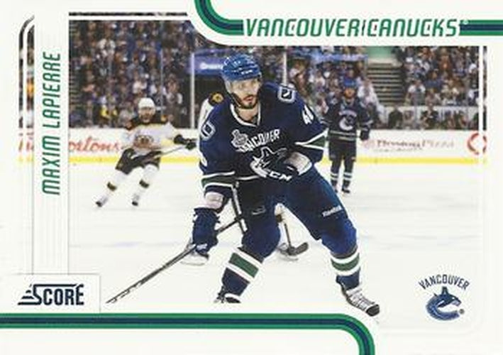 #448 Maxim Lapierre - Vancouver Canucks - 2011-12 Score Hockey