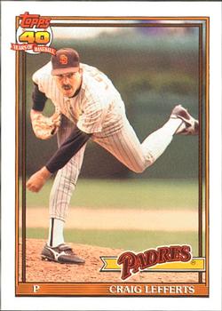 #448 Craig Lefferts - San Diego Padres - 1991 O-Pee-Chee Baseball